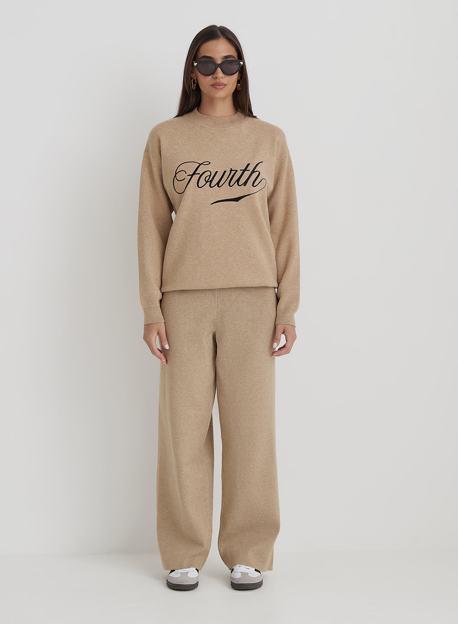 Beige Knitted Fourth Jumper